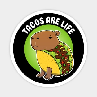 Tacos are life Cartoon Capybara Taco Magnet